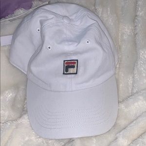 White Fila Adjustable Hat